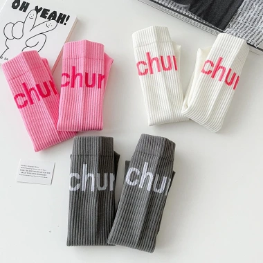 Vớ tất nữ siêu cao cổ chữ CHUR phong cách dễ thương, xinh xắn, giảm còn 41.999₫