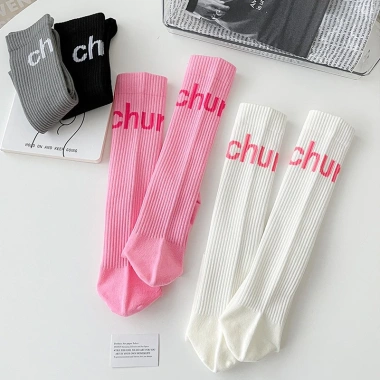 Vớ tất nữ siêu cao cổ chữ CHUR phong cách dễ thương, xinh xắn, giảm còn 41.999₫