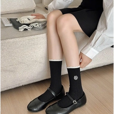 Vớ tất nữ thêu hoa 4 màu – Chất tốt, trẻ trung, năng động, chỉ 44.800₫ 8