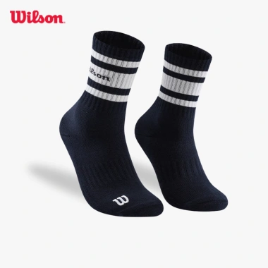 Vớ Thể Thao Wilson U Crew Stripe Script - Tất Thể Thao 5 Đôi Giá 359.000