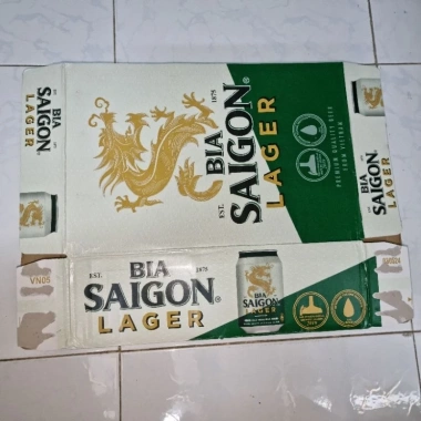 Vỏ thùng bia Sài Gòn Lager xấp 10, HSD 06/2.026 – Giá chỉ 49.000đ 4