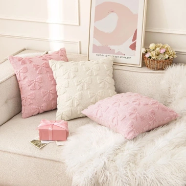 Vỏ tựa lưng TIEZI 45cm + Vỏ gối thỏ ấm vuông - Nội thất sang trọng, giảm 20%
