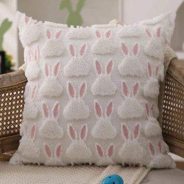 Vỏ tựa lưng TIEZI 45cm + Vỏ gối thỏ ấm vuông - Nội thất sang trọng, giảm 20%