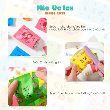 Vỏ Túi Mù May Mắn Nhiều Size, Nhiều Mẫu Hàn Nhiệt - Túi Kẹo Đựng Charm DIY Giá 13.7k