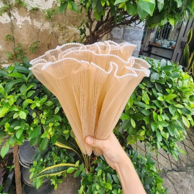 Voan ngọc trai lượn sóng xếp ly Hàn Quốc 4m kéo giãn - Gói hoa, gói quà, giá chỉ 55.000đ 14 Voan ngọc trai lượn sóng xếp ly Hàn Quốc 4m kéo giãn - Gói hoa, gói quà, giá chỉ 55.000đ 14