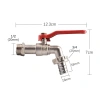 Vòi ánh sáng hợp kim kẽm 1/2 - 3/4 inch, thân tấn, chịu lực thùng, vườn, vòi nước đa năng 8