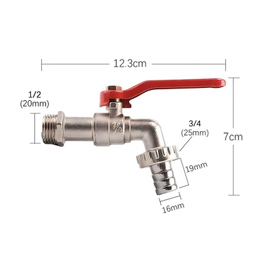 Vòi ánh sáng hợp kim kẽm 1/2 - 3/4 inch, thân tấn, chịu lực thùng, vườn, vòi nước đa năng