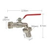 Vòi ánh sáng hợp kim kẽm 1/2 - 3/4 inch, thân tấn, chịu lực thùng, vườn, vòi nước đa năng 9
