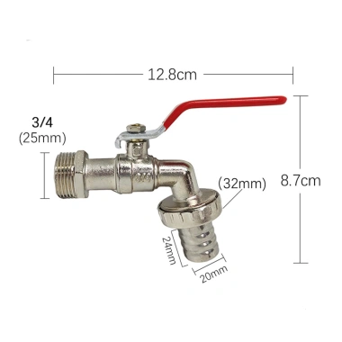 Vòi ánh sáng hợp kim kẽm 1/2 - 3/4 inch, thân tấn, chịu lực thùng, vườn, vòi nước đa năng