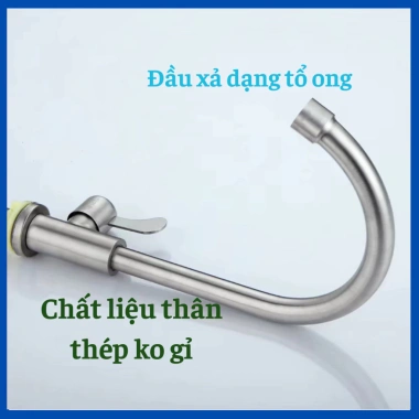 Vòi bếp đơn lạnh inox 304 – Vòi rửa chén 1 đường lạnh, chỉ 90.999₫, tiết kiệm