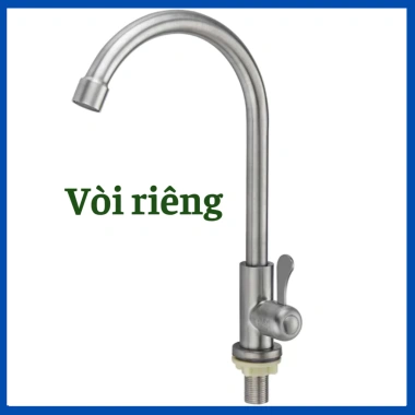 Vòi bếp đơn lạnh inox 304 – Vòi rửa chén 1 đường lạnh, chỉ 90.999₫, tiết kiệm 5 Vòi bếp đơn lạnh inox 304 – Vòi rửa chén 1 đường lạnh, chỉ 90.999₫, tiết kiệm 5