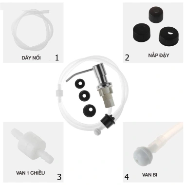 Vòi bơm hút nước rửa chén gắn bồn inox 1.2m, ống silicon MKS064 - Giá 93.960₫