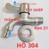 Vòi hồ inox 304 ren 21mm dễ thay thế - hồ tay gạt, vòi nước xả siêu mạnh, giảm giá 18% 64.000 VND 3