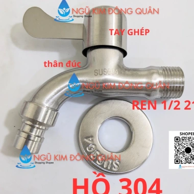Vòi hồ inox SUS 304 - Vòi máy giặt, gắn tường, xả xô, siêu bền 32.100đ 5 Vòi hồ inox SUS 304 - Vòi máy giặt, gắn tường, xả xô, siêu bền 32.100đ 5
