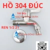 Vòi hồ inox SUS 304 - Vòi máy giặt, gắn tường, xả xô, siêu bền 32.100đ 6
