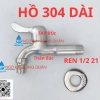 Vòi hồ inox SUS 304 - Vòi máy giặt, gắn tường, xả xô, siêu bền 32.100đ 9