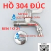 Vòi hồ inox SUS 304 - Vòi máy giặt, gắn tường, xả xô, siêu bền 32.100đ 11