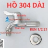 Vòi hồ inox SUS 304 - Vòi máy giặt, gắn tường, xả xô, siêu bền 32.100đ 12