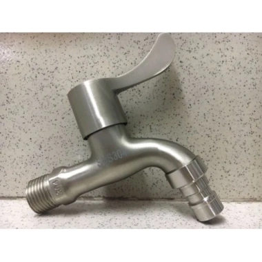 Vòi hồ vòi máy giặt INOX SUS 304 cao cấp tay gạt đúc liền bột inox 64.000đ 3