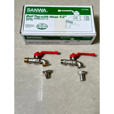 Vòi hồ xả nước Sanwa đồng Ren 21/27 - Giá chỉ 39.000đ, giảm từ 48.750đ