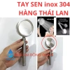 Vòi hoa sen inox 304 cao cấp, tay tăng áp không gỉ – lựa chọn tay tròn, vuông, nhôm