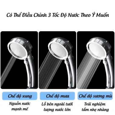 Vòi hoa sen tăng áp cao cấp 3 chế độ chỉnh nước Vòi tắm Giá ưu đãi 40.900đ 2 Vòi hoa sen tăng áp cao cấp 3 chế độ chỉnh nước Vòi tắm Giá ưu đãi 40.900đ 2