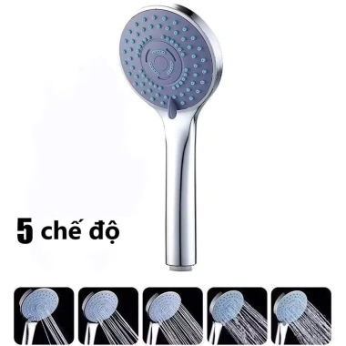 Vòi Hoa Sen Tăng Áp Cao Cấp – Tiết Kiệm Nước, 5 Chế Độ Phun, Dễ Lắp Đặt 2