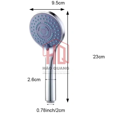 Vòi Hoa Sen Tăng Áp Cao Cấp – Tiết Kiệm Nước, 5 Chế Độ Phun, Dễ Lắp Đặt 3