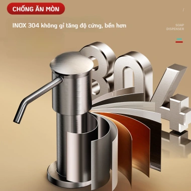 Vòi Hút Nước Rửa Chén INOX 304 MoLuux - Phiên bản mới, cao hơn, lò xò dày, nhấn êm đều, giá 179.999 VND