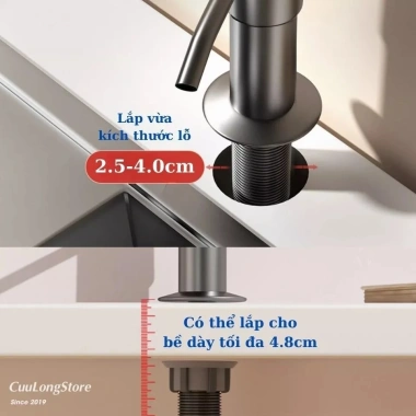 Vòi Lấy Nước Rửa Chén 12cm Hút Dầu Mạnh, 3 Màu Xám Đen Bạc - Giá Ưu Đãi 55k