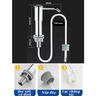 Vòi Lấy Nước Rửa Chén 12cm Hút Dầu Mạnh, 3 Màu Xám Đen Bạc - Giá Ưu Đãi 55k