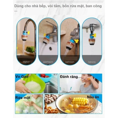 Vòi Lọc Nước Trực Tiếp 6 Tầng V4 - Lọc 6 lớp, Tiết kiệm, Giá chỉ 16.250₫ 3