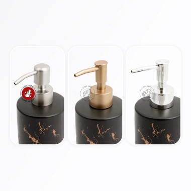 Vòi nhấn inox + nhựa ABS Linh Miêu cho bình sứ đựng dầu gội, sữa tắm, nước rửa tay, phù hợp khách sạn, nhà nghỉ 3