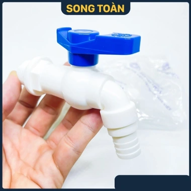 Vòi Nhựa Xả Nước Minh Hòa Trắng Tay Gạt 90 Độ Ren 21-27 - Giá chỉ 22.000đ 4