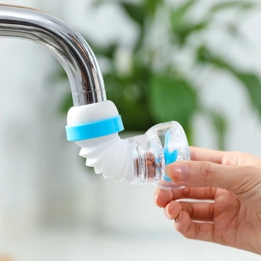 Vòi Nước Hoa Sen Lò Xo Nhựa – Đầu Hoa Sen Tiết Kiệm Nước, Dùng cho Vòi 16‑19mm