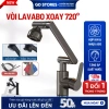 Vòi Nước Lavabo Nóng Lạnh Xoay 720 độ - Lõi Đồng, Dây Dẫn 60m, Vòi Rửa Mặt ABS - Giá Ưu Đãi 89.000₫