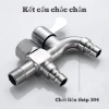 Vòi Nước Thép Không Gỉ 304 2 Đầu Ra Độc Lập - Tiện Dụng Cho Máy Giặt, Chia Nước Thành 2 Cổng 3
