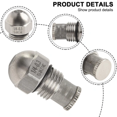 Vòi phun thép không gỉ 14BSPT 0.31‑5mm - Xịt sương mịn, độ chính xác cao, giảm 22% 10 Vòi phun thép không gỉ 14BSPT 0.31‑5mm - Xịt sương mịn, độ chính xác cao, giảm 22% 10