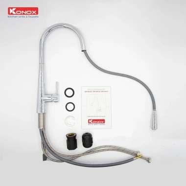 Vòi Rửa Bát Dây Rút Konox KN1.901 Inox 304 Chống Gỉ Sét - An Toàn, Giá Ưu Đãi 4,120,000 VND 6