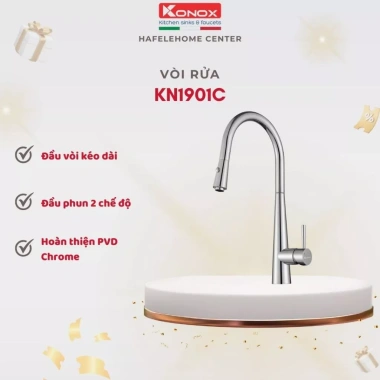 Vòi Rửa Bát Dây Rút Konox KN1.901 Inox 304 Chống Gỉ Sét - An Toàn, Giá Ưu Đãi 4,120,000 VND 10