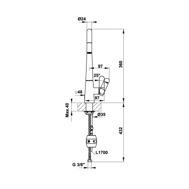 Vòi rửa bát Hafele HT20-CH1P241 Thiết kế hiện đại, tiết kiệm nước, giá 9,985,091 VND 3