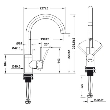 Vòi rửa bát Hafele HT21-CH1F220C – Tiết kiệm nước, giảm 18% còn 2.959.200₫ 3