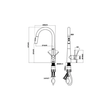 Vòi rửa bát Hafele HT25-SH1P417 đen - Thiết kế hiện đại sang trọng, 4,56 triệu 5