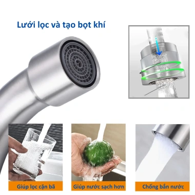 Vòi rửa bát Inox 304 gắn tường 30cm - Vòi bếp công nghiệp giảm giá 140.000₫