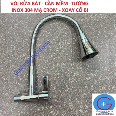 Vòi rửa bát inox 304 - Một đường nước, ngổng rửa bát, thiết kế đẹp, chính hãng, giảm còn 170k