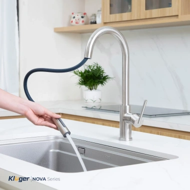 Vòi rửa bát Kluger KLF30S - Dây rút, xoay 360°, nóng lạnh cao cấp, giảm 20%