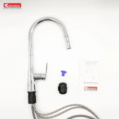 Vòi Rửa Bát Konox Curva Black Grey Chrome - Cao cấp, tiện ích nhà bếp, chỉ 5,570,000₫