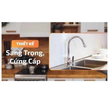 Vòi rửa bát Malloca K279N inox 304 - Bảo hành 3 năm, bền đẹp, đa dạng chậu rửa 3