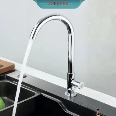 Vòi rửa chén bát bi xoay 360 inox Bóng 304 đường nước lạnh cao cấp bền đẹp giá ưu đãi 145k