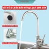 Vòi rửa chén bát inox mờ, vòi xả nước nóng lạnh, cần cứng, chỉ 200k